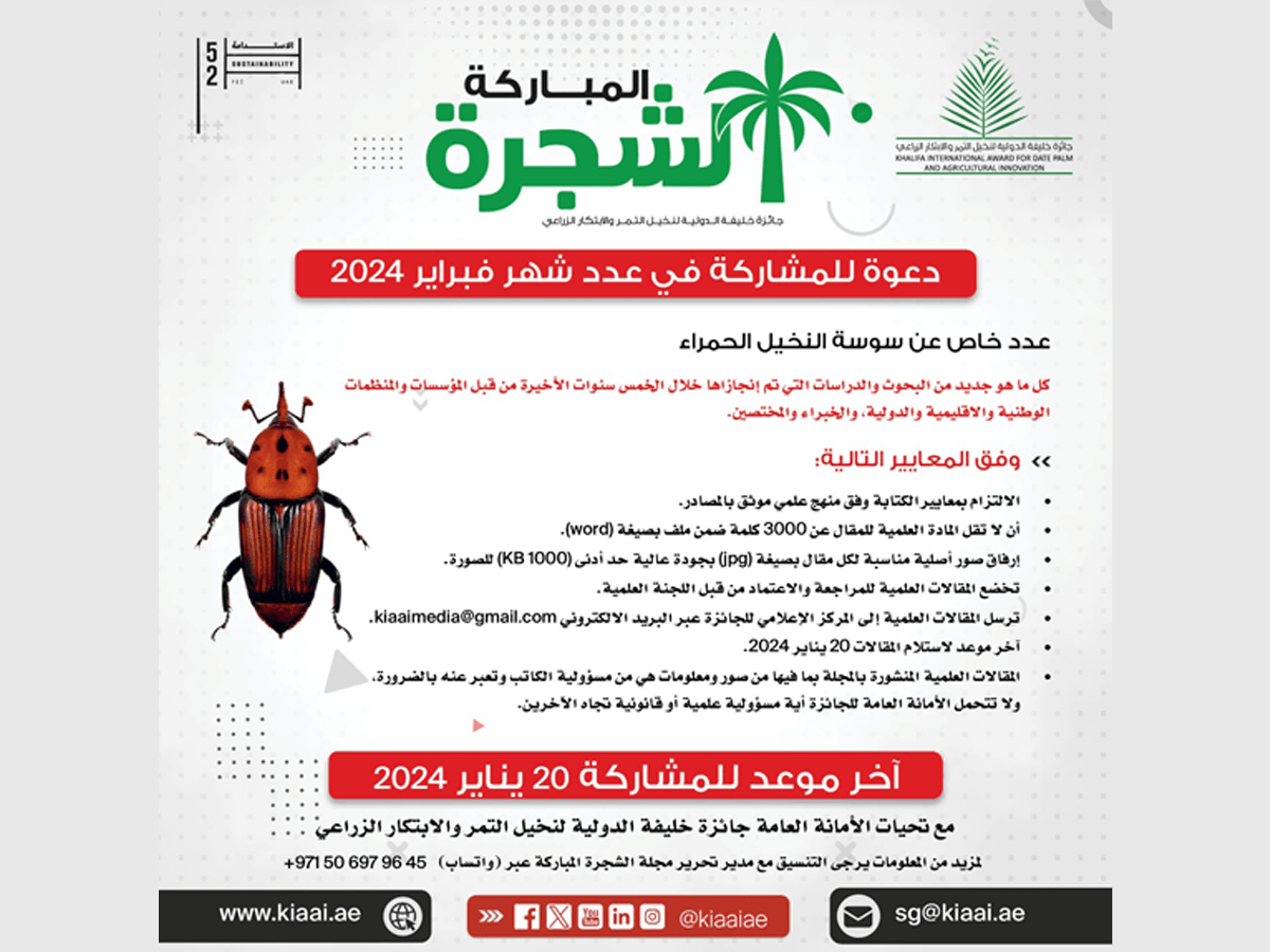 دعوة للمشاركة في عدد شهر فبراير 2024 من مجلة الشجرة المباركة - الشبكة ...